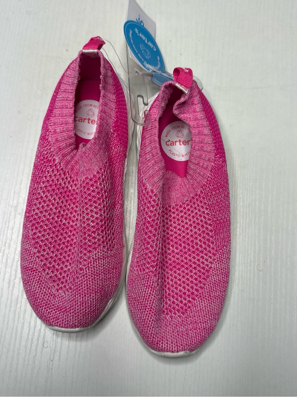 Carter's Hot Pink Knit Slip-On Sneakers for Kids